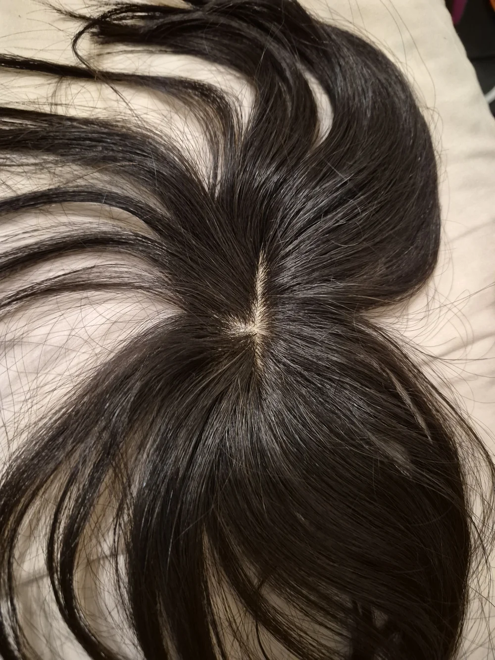 Black Human Hair Topper
